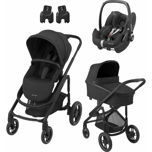 Maxi-Cosi voziček 3v1 pebble pro i-size kit plaza+ essential black, essential black