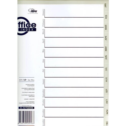 Forpus Ločilni listi A4+ PP Dec. – Jan., sivi Cene