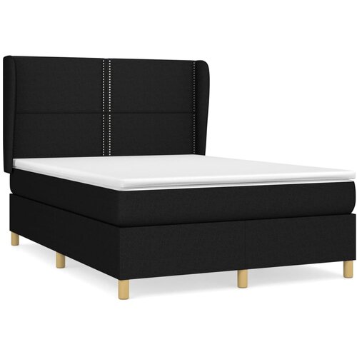 Maison Chic Box spring postelja - Vzmetna postelja z vzmetnico črna 140x200 cm blago SL8229, (21886212) Cene
