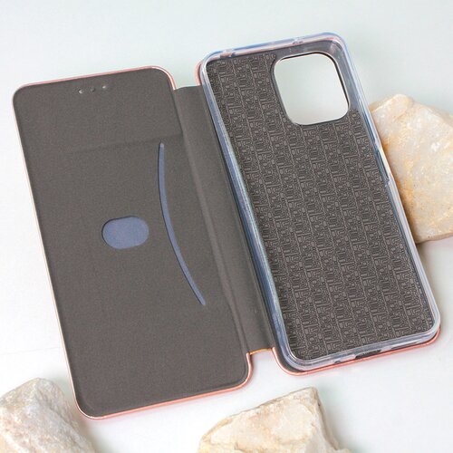 Teracell Maska za Xiaomi Redmi 12 na preklop Flip Premium roze zlatna Slike
