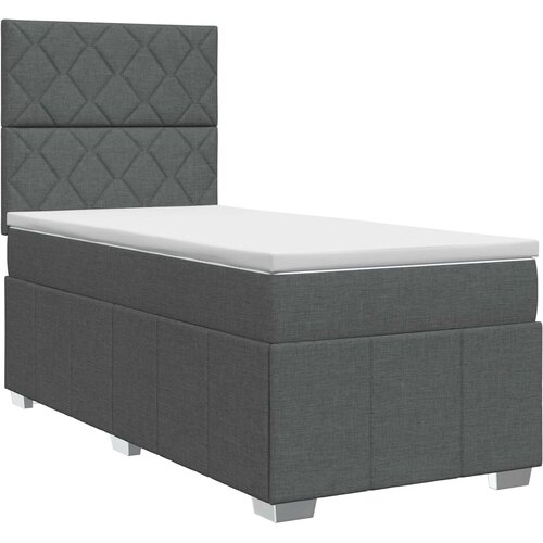 Boxspring krevet s madracem Tamnosiva 80 x 200 cm Tkanina Slike