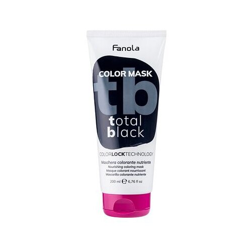 Fanola color mask hranljiva i obojena maska za kosu 200 ml nijansa total black Slike