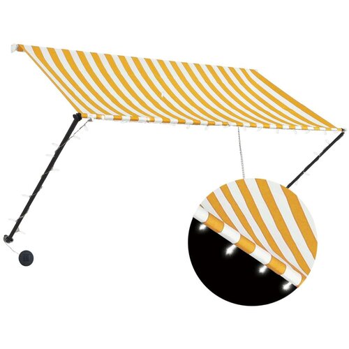  Zložljiva tenda z LED lučmi 250x150 cm rumena in bela, (20610366) Cene