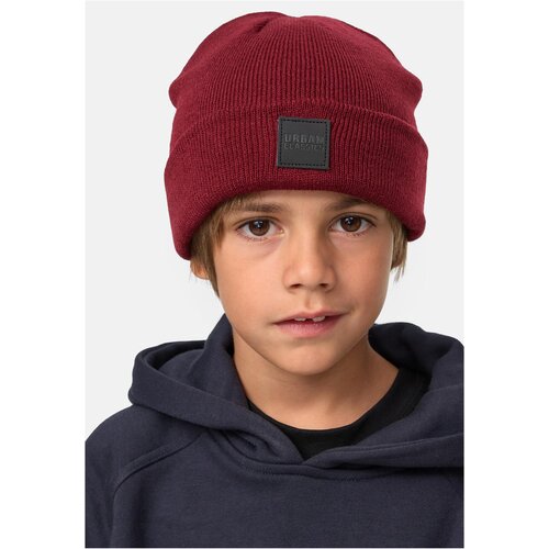 Urban Classics Kids Logopatch Beanie Kids 2-Pack Coal+Burgundy Cene