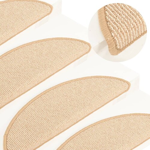 VidaXL Tepisi za stepenice 15 kom krem 56 x 17 x 3 cm Slike