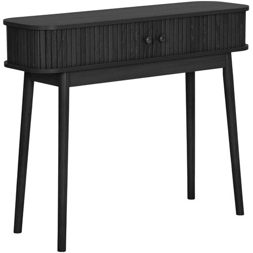 House Nordic Crni pomoćni stol od masivnog bora 30x100 cm Nikoo &amp;ndash; Slike