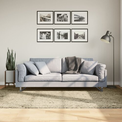  Čupavi tepih PAMPLONA visoka vlakna moderni zlatni 160 x 230 cm Cijene