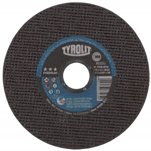 Tyrolit rezna ploča premium 2u1 akku A60Q-BFKA 115x1x22,23mm Cene