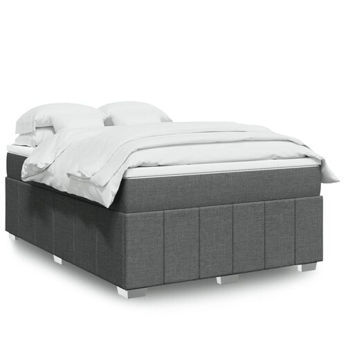 vidaXL Box spring posteljni z vzmetnico temno siv 140x190 cm blago Cene