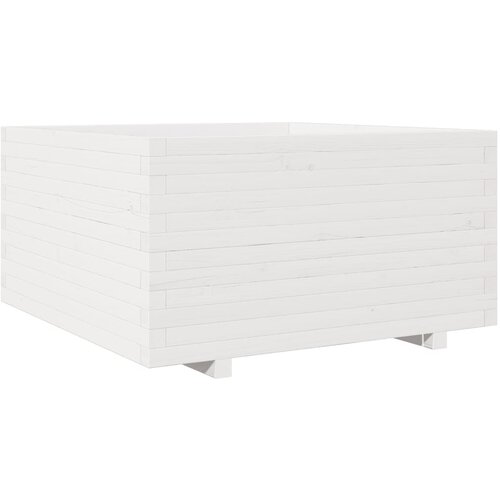  Vrtna sadilica bijela 90x90x49,5 cm od masivne borovine Slike