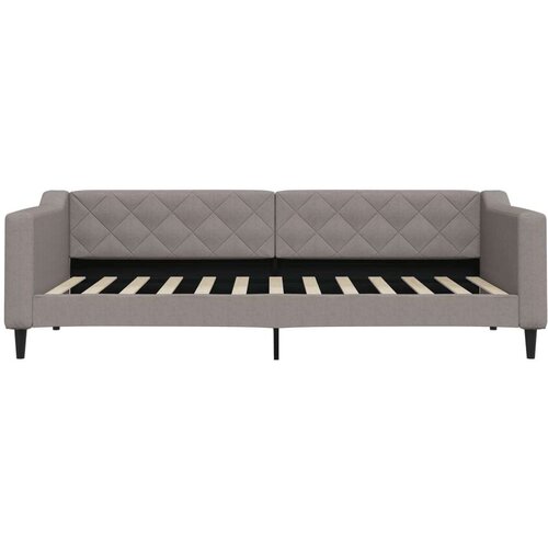  Dnevni krevet smeđesivi 90 x 200 cm od tkanine Slike