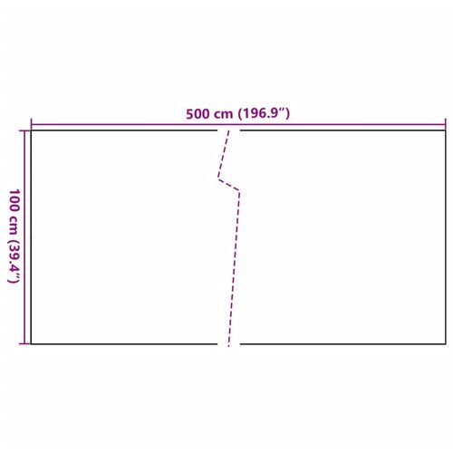  zaslon smeđi i crni 500 x 100 cm od poliratana Slike