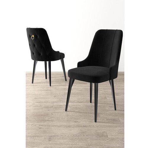 Hanah home Newa set stolica, 46x94x46 cm, 6 dijelova, crna Cene