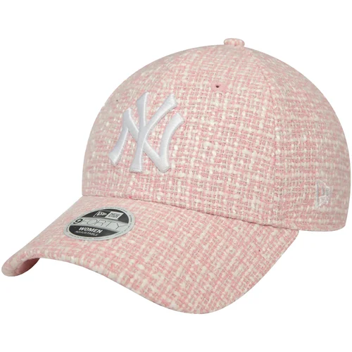 New Era Wmns Summer Tweed 9FORTY New York Yankees Cap Ružičasta