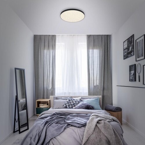 BRILONER 7075-415 - led plafonsko svetlo star sky LED/24,5W/230V prečnik 38 cm crno Slike