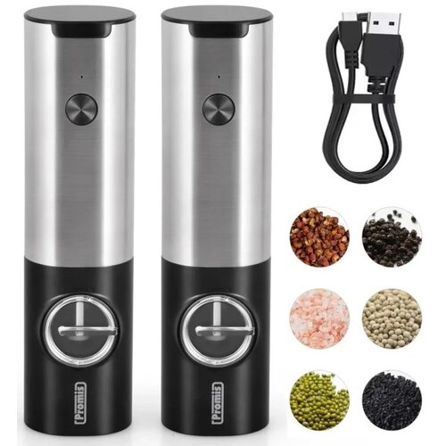 Promis Set of pepper and salt mills with stand MP36X2 Cene