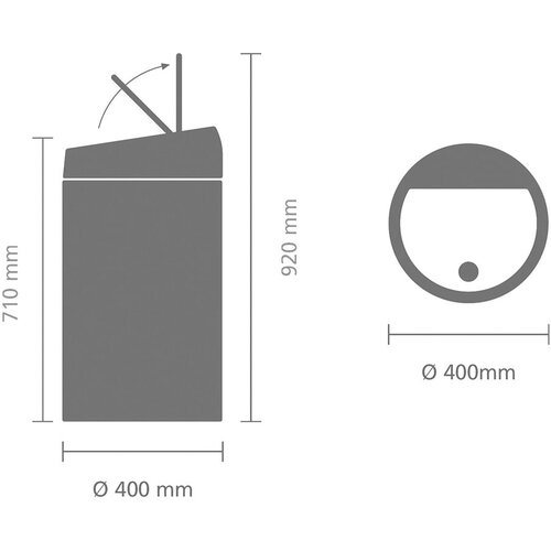 Brabantia Željezna kanta za smeće na dodir u mat srebrnoj boji 60 l Touch Bin &amp;ndash; Slike