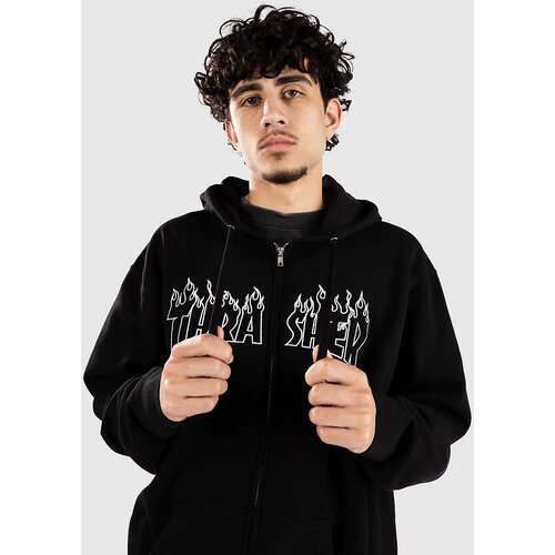 Thrasher Flame Embroidered Jopa s kapuco black Cene
