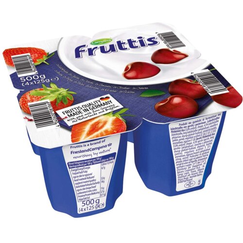 Campina Voćni jogurt Fruttis jagoda trešnja 4,5% 125g Cene