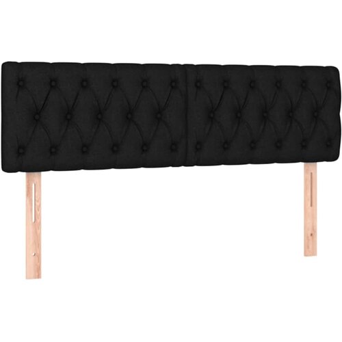  Krevet s oprugama i madracem crni 140x200 cm od tkanine Slike