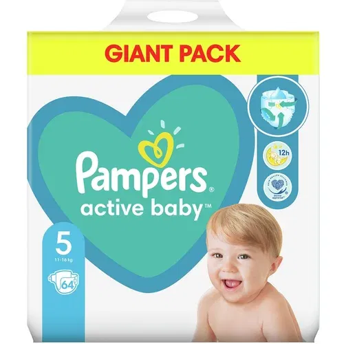Pampers Active Baby Size 5 plenice za enkratno uporabo 11-16 kg 64 kos