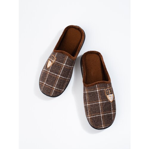 SHELOVET Men's Brown Plaid Slippers Cijene