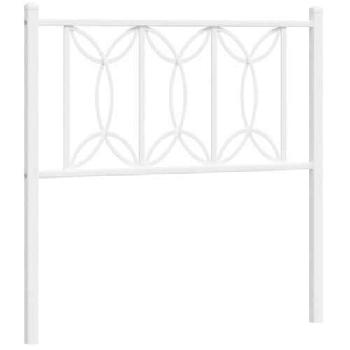 Maison Chic kovinsko posteljno vzglavje - vzglavna omarica - nočna omarica belo 75 cm, (21704897) Cene