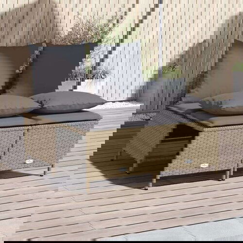  4-dijelni set vrtnih sofa s jastucima bež od poliratana Cijene