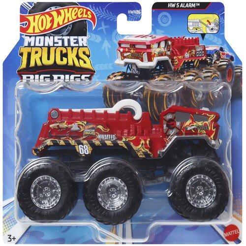 Mattel Hot Wheels Monster Trucks: Big Rigs HW 5 Alarm &amp;scaron;esterokota vozila 1:64 - Slike