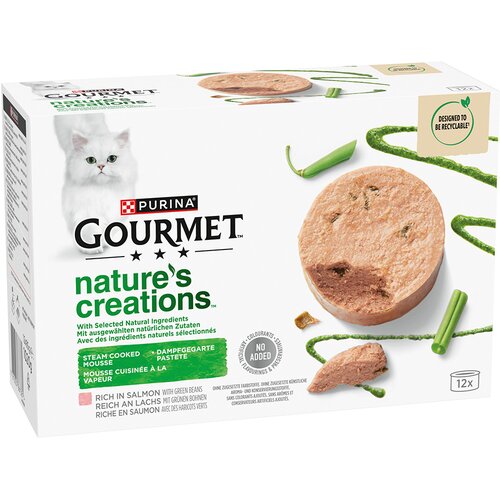  20 % popust na Gourmet Nature's Creations mokro mačjo hrano 36 x 85 g - pa&scaron;teta: Losos & zeleni stročji fižol Cijene