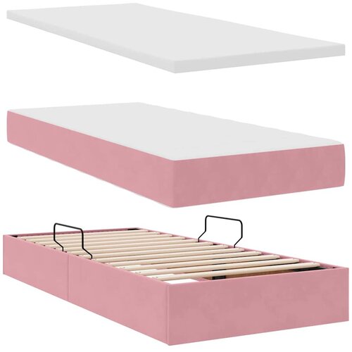  Krevet s od storage 2 kom. Ružičasta 200 x 200 cm Velvet Slike