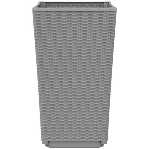  Vrtne sadilice 2 kom svjetlosive 32,5 x 32,5 x 57 cm PP Slike