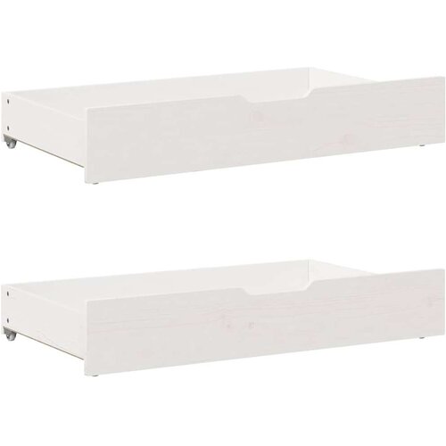 vidaXL Posteljni okvir brez vzmetnice bel 75x190 cm trdna borovina Cene