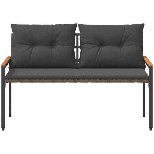  Vanjska klupa 2 -Seater 116 x 67,5 x 72 cm poliratan Tamnosiva Slike