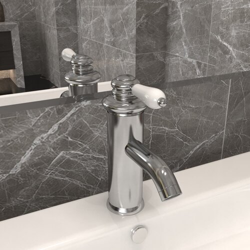 VidaXL Kopalni&amp;scaron;ka armatura za umivalnik srebrna 130x180 mm Slike