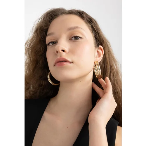 Defacto Women's Gold Hoop Earrings