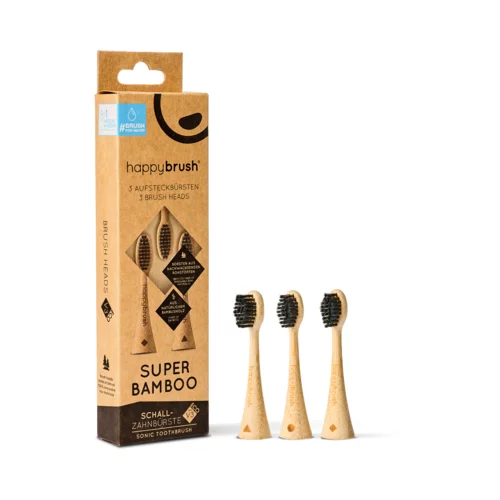 Eco VIBE 3 nadomestne glave za sonično zobno ščetko Bambus