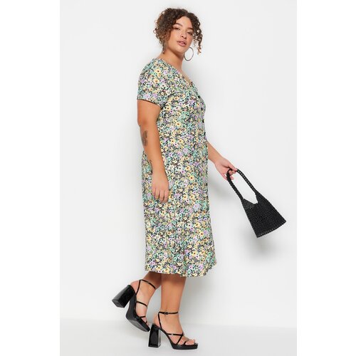 Trendyol Curve Plus Size Dress - Multi-color - A-line Slike