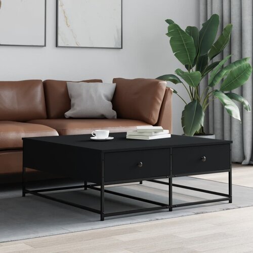 VidaXL Stolić za kavu crni 100x99x40 cm od konstruiranog drva Slike