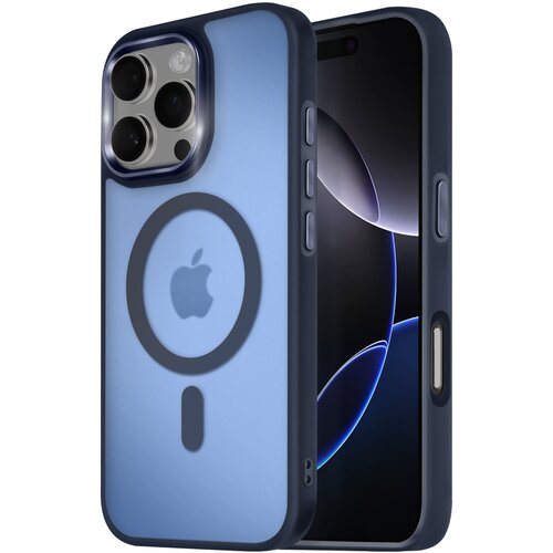 AVIZAR Ohišje MagSafe za iPhone 16 Pro Max Back Mat Frosted Obris, Modra noč, (5000012820) Cene