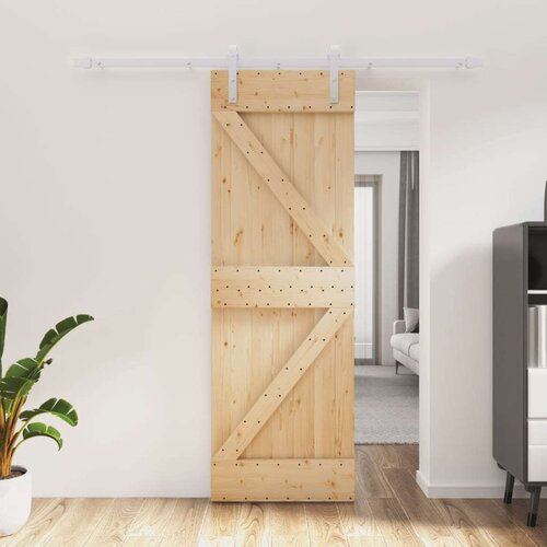  Klizna vrata s priborom za montažu 70 x 210 cm masivna borovina Cijene