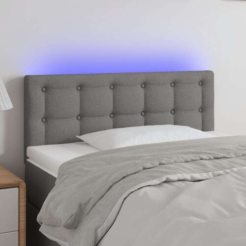  LED posteljno vzglavje temno sivo 100x5x78/88 cm blago, (20735036) Slike