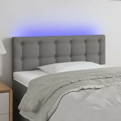 LED posteljno vzglavje temno sivo 100x5x78/88 cm blago, (20735036)