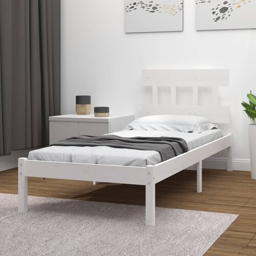 Furnova Posteljni okvir bel iz trdnega lesa 100x200 cm, (21937758) Slike