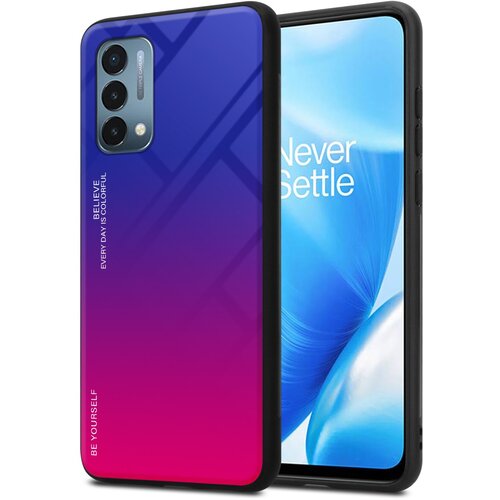 Cadorabo Ohi&scaron;je, združljiv z OnePlus v vijolični - rdeči - dvobarvni za&scaron;čitni pokrov iz silikona TPU in hrbta iz kaljenega stekla, (20593886) Cene