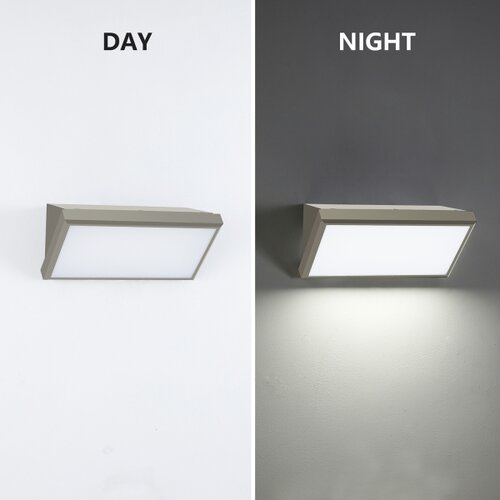  Brilagi-LED Spolja&amp;scaron;nje zidno svetlo sa senzorom TRIANGLE LED/20W/230V sivo IP65 Slike