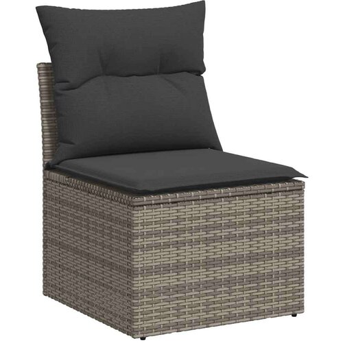 VidaXL 7-dijelni set vrtnih sofa sivi od poliratana Slike