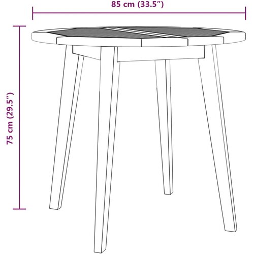  Vrtni stol &amp;Oslash;85x75 cm od masivnog bagremovog drva Slike