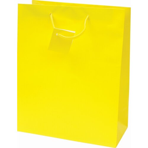  Vrečka darilna plast. mat a4 32,4x12,7x26 PROMOCIJA - RUMENA Cene
