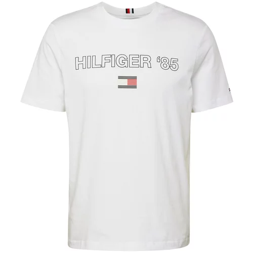 Tommy Hilfiger Majica svetlo rdeča / črna / bela